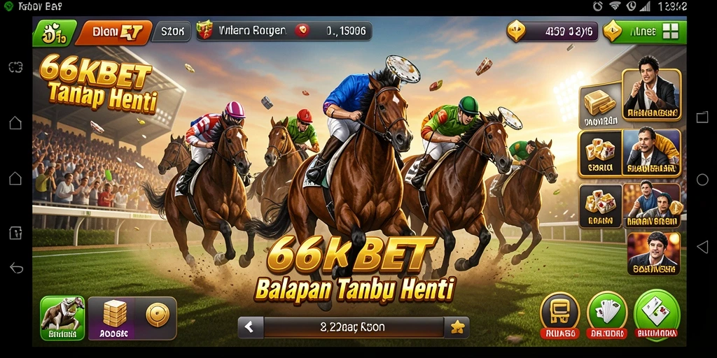 Gameplay 66KBET menampilkan balapan mendebarkan di lintasan yang menantang.