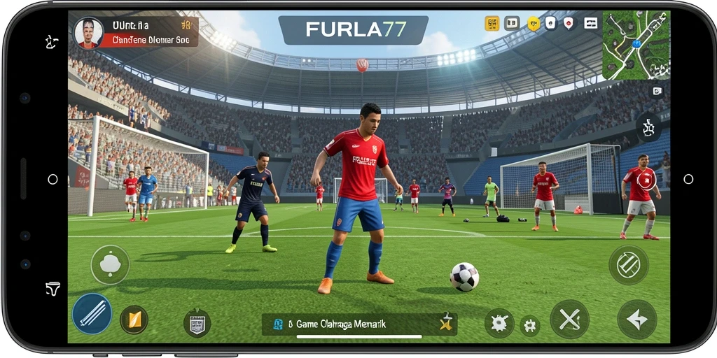Screenshot FURLA77 menampilkan aksi seru dalam pertandingan olahraga.