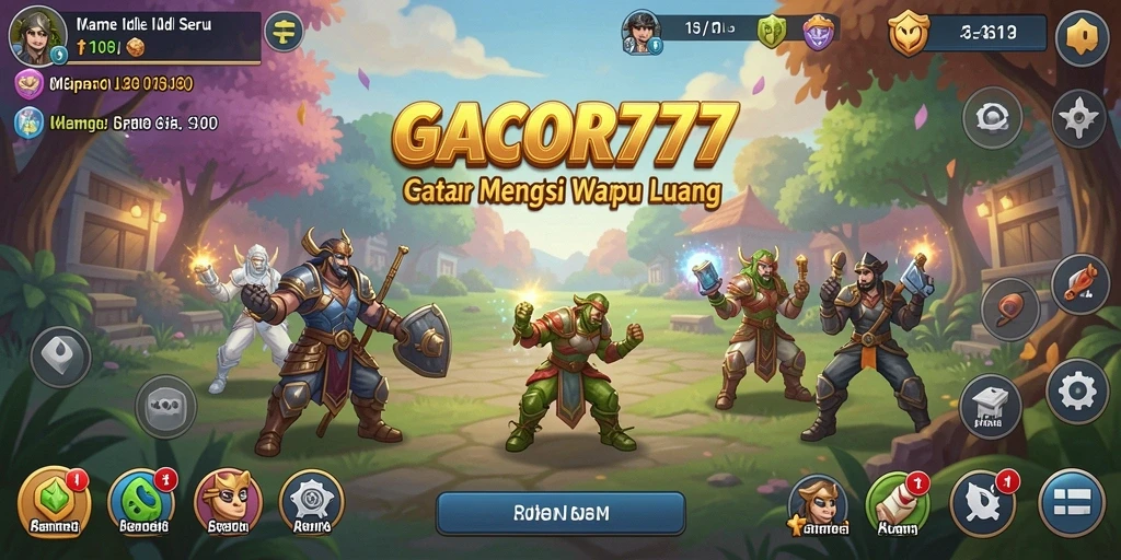 Tampilan gameplay seru GACOR777 yang menampilkan pengumpulan sumber daya Idle.