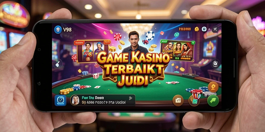 Screenshot V98 menunjukkan gameplay kasino yang mengasyikkan dan penuh aksi.